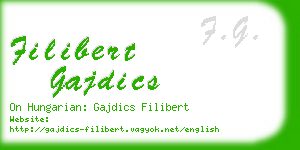 filibert gajdics business card